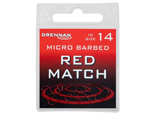 Drennan red match micro barbed - red,