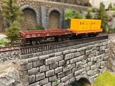 Lot de deux wagons plat porte