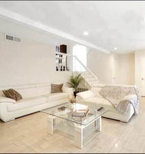 White Leather Sofa and Love