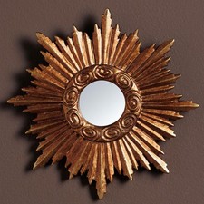 Mini Miroir en résine Soleil