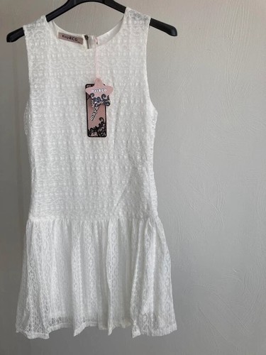 Robe tunique dentelle - , blanche