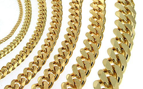 Collier chaine gourmette 18ct - chaine,