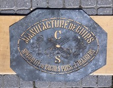 Ancien Pochoir EN ZINC Caisse