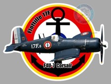 BLASON AERONAVALE FLOTTILLE 17F F4U CORSAIR COCARDE AVION F4U FB101