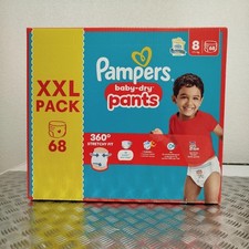 Couches  Culottes Pampers Pants T8 x68 17kgs+, neuf.