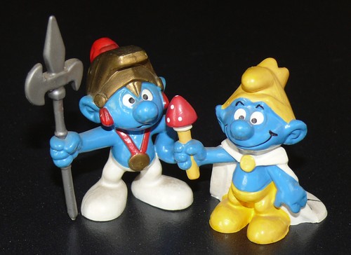 Figurines schtroumpfs roi - figurines,