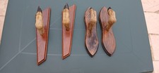 2 Paires Porte fusil porte manteau patte chevreuil chasse taxidermie/patère