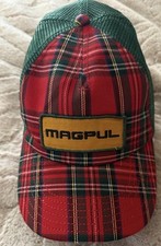 MAGPUL Red Green Plaid Fudd Trucker Cap,  Gorpcore Headwear Snap Back