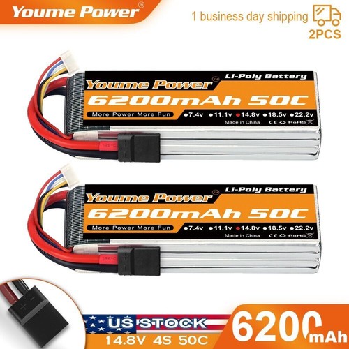 2pcs 6200mah 4s lipo - 6200mah,