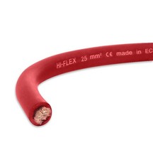 CABLE ELECTRIQUE EXTRA SOUPLE BATTERIE SOUDAGE ROUGE 25 mm² - 10 METRES