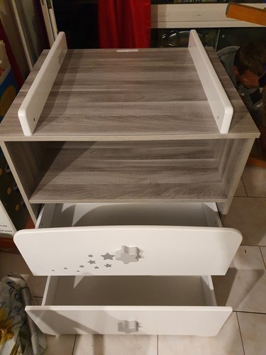 Lit commode bébé blanc - lit, et