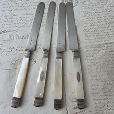 4 Couteaux Lames en Argent