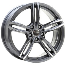 JANTES ROUES AVUS AF15 POUR SEAT ALHAMBRA 7.5X17 5X112 ANTHRACITE POLISHED F46