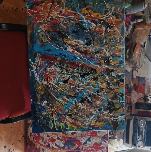 Peinture abstraite multicolore