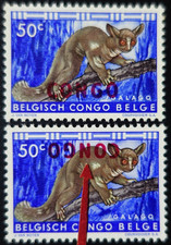 VARIÉTÉ SURCHARGE RENVERSÉE