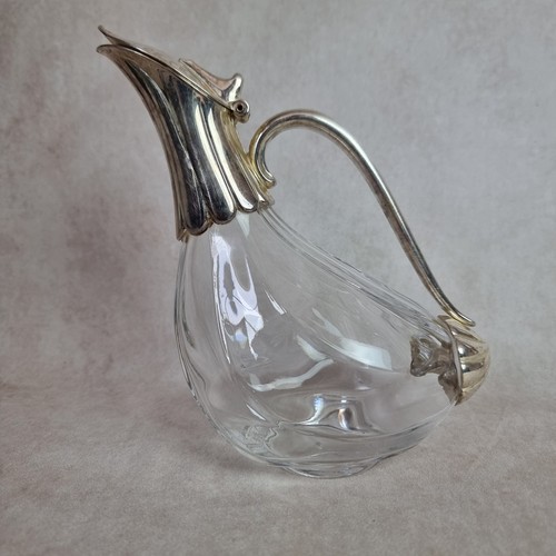 Carafe verre métal argenté - argenté,