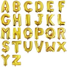 Folien-Ballon Luft-Ballon Lettres A-Z Or 80CM XXL Aufpusten Fête