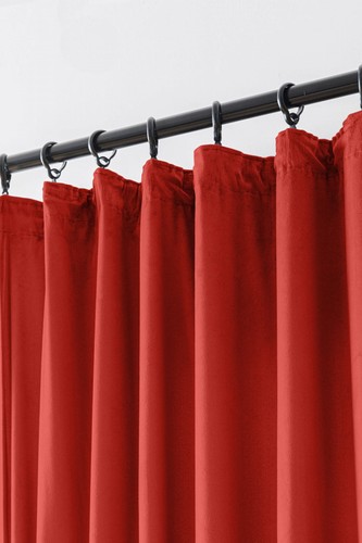 Rideau velours occultant rouge - occultant,