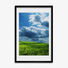 Tulup Photo Le salon 40x60cm Cadre MDF Décor Nuages ​​sur le terrain