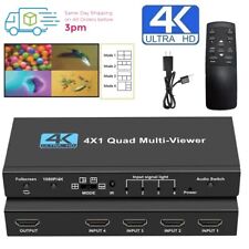 Multi-Viewer 4K HDMI 4x1 1080P Seamless Quad Screen Real Time Remote Splitter US