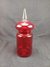 Grand pot vase rouge verre