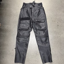 Hein Gericke Speedware Black Leather Paris to Dakar Style Cargo Over Pants 34