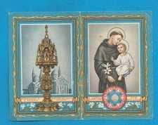 PIOUS IMAGE RELIC SAINT ANTHONY OF PADUA FABRIC TOUCH RELIQUARY LANGUAGE