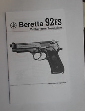 BERETTA Owners Manual Series 92FS #BIN C193