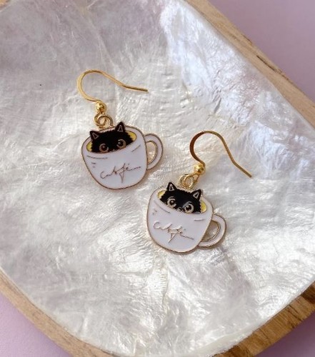 Boucles oreilles chat dans - boucles, d’oreilles