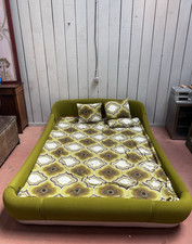 1970 Bedroom Bedside Table with Ashtray and Dressing Table with Pouf