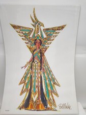 Affiche plastifiée esquisse Barbie Goddess of America   Bob Mackie  42/30cm