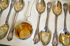 service à thé argent vermeil lapparra rocaille