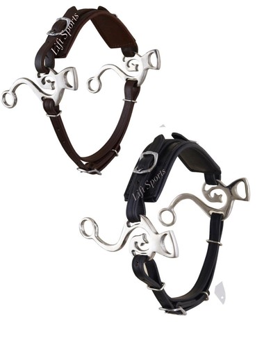 Brown black hackamore bitless - brown-black,