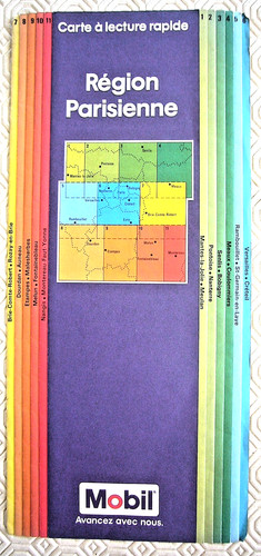 Carte routière vintage mobil - routière,