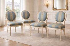 Série de 4 Chaises Médaillon