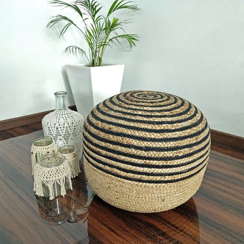 Housse pouf jute - de,