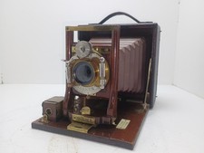 Appareil photo ancien Monroe No.5 – vers 1900 – chambre en acajou & laiton –...