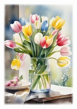 Tableau fleurs  nature morte -