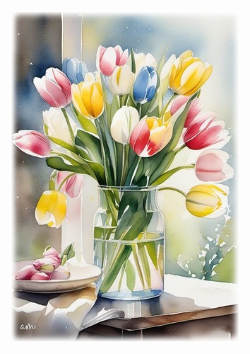 Tableau fleurs nature morte - nature,