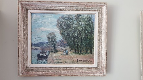 Tableau huile sur - -, bord