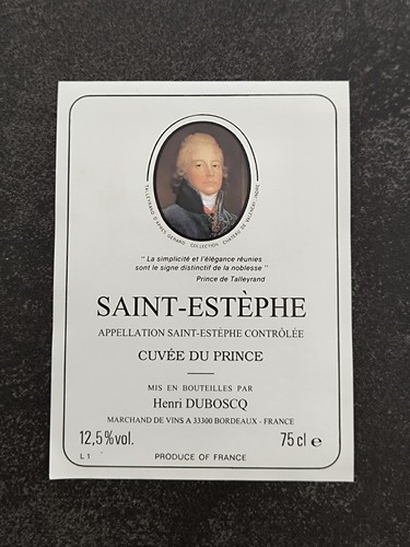 étiquette vin saint - de,