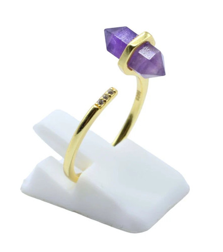 Bague argent 925 améthyste - 925,