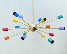 Lustre Spoutnik en laiton du