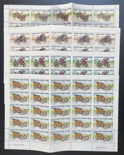 Comores 1984 YT 408-411 planche automobiles voitures anciennes transport