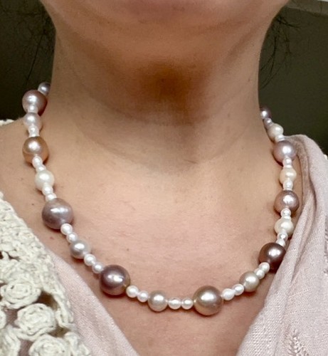 Collier perles eau douce - de,