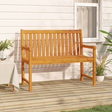 Bois d'Acacia Solide Banc de Jardin 150 cm Extérieur Patio Terrasse vidaXL