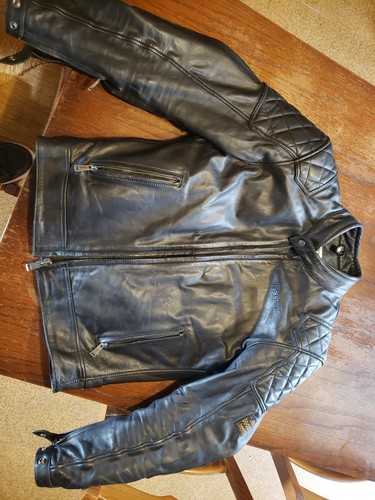 Blouson cuir moto homme - cuir,
