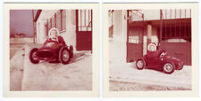 photo 2 color snapshot racing car pedal c.1960 car toy car because all