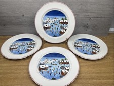 Villeroy & Boch Naif Christmas Holiday Luxembourg 10.5" Dinner Plates~set Of 4