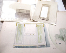 12 + 40 ORIGINAL BOARDS EBENISTERIE ANTIQUE FURNITURE 1900 FURNITURE BEDDING